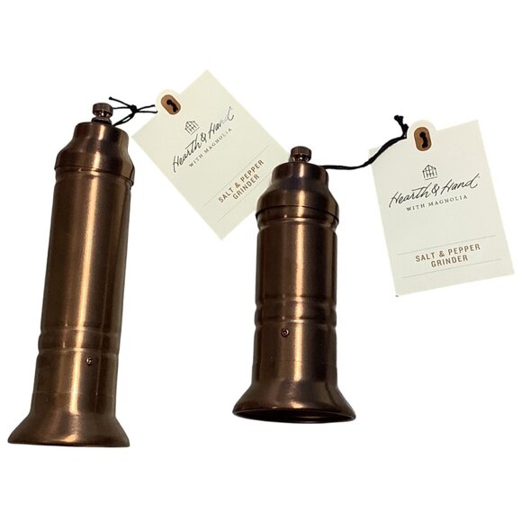Set of Hearth & Hand Magnolia Copper Finish Salt & Pepper Grinder - Picture 4 of 6